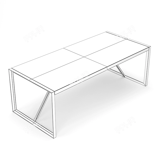 Modern 3D Dining Table 125 3D model image 6