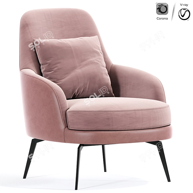 Lecomfort Lounge Armchair: Ultimate Comfort 3D model image 1