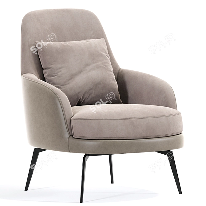 Lecomfort Lounge Armchair: Ultimate Comfort 3D model image 2