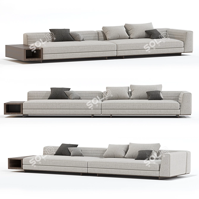 Sleek and Stylish Minotti Sofa 3D model image 1