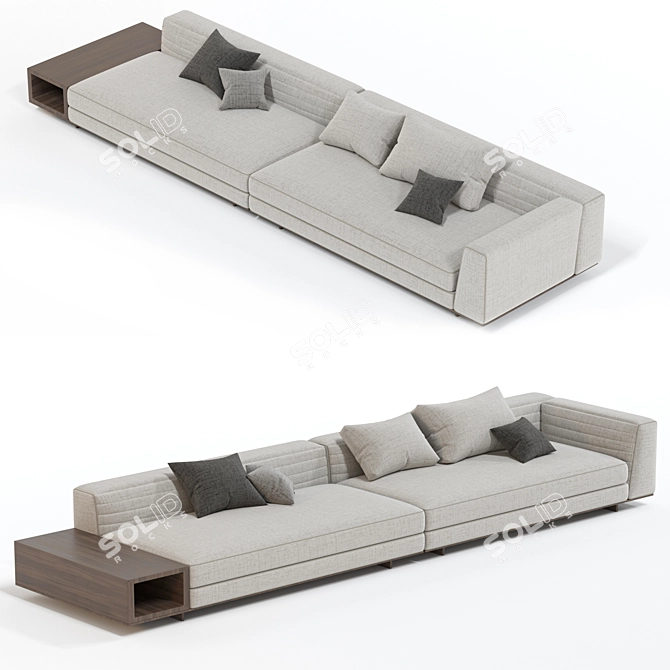 Sleek and Stylish Minotti Sofa 3D model image 2