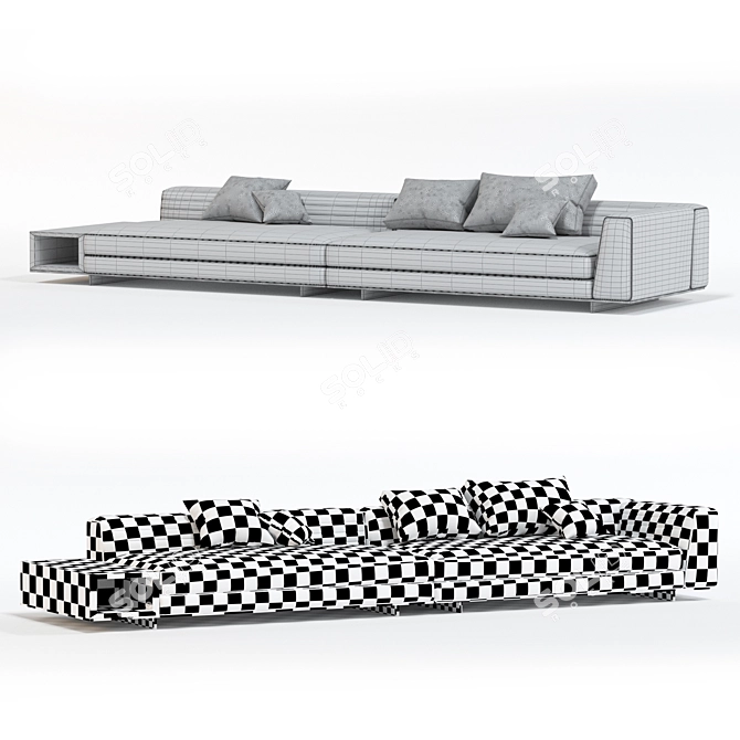 Sleek and Stylish Minotti Sofa 3D model image 3