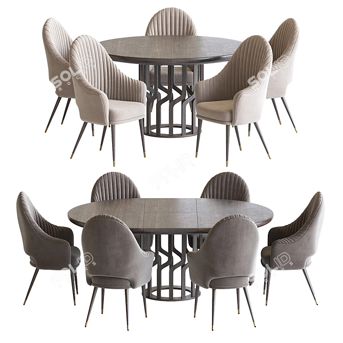 Intreccio Chair: Deephouse and Potocco's Stylish Seating 3D model image 1
