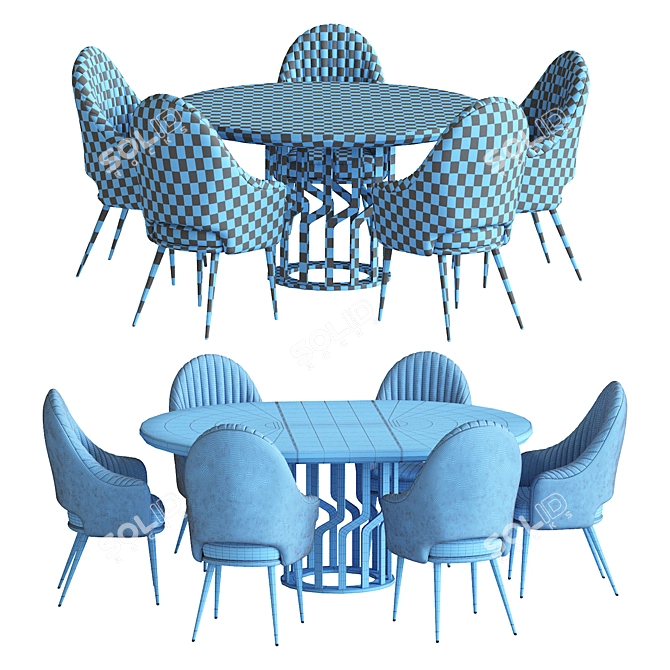 Intreccio Chair: Deephouse and Potocco's Stylish Seating 3D model image 6