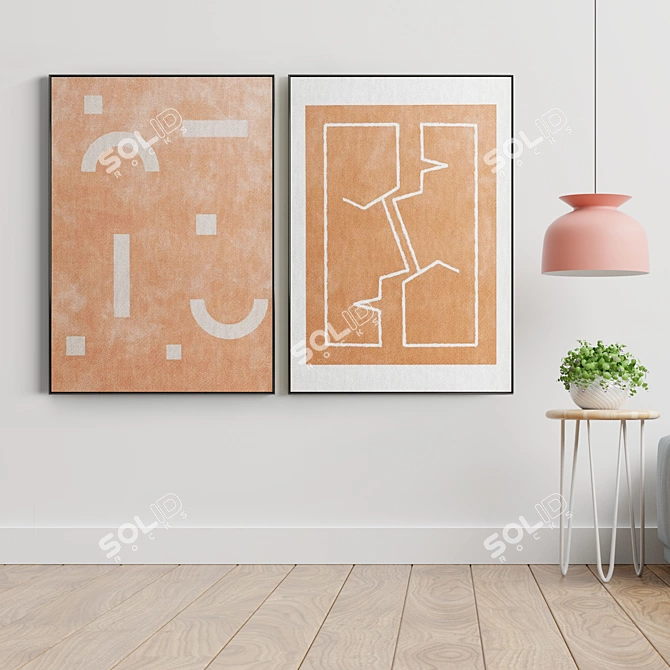 Minimalist Abstract Frame Set 3D model image 3