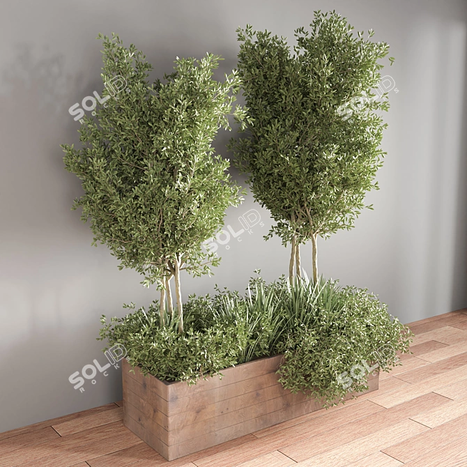 Sleek Indoor Plant Stand 24 3D model image 3