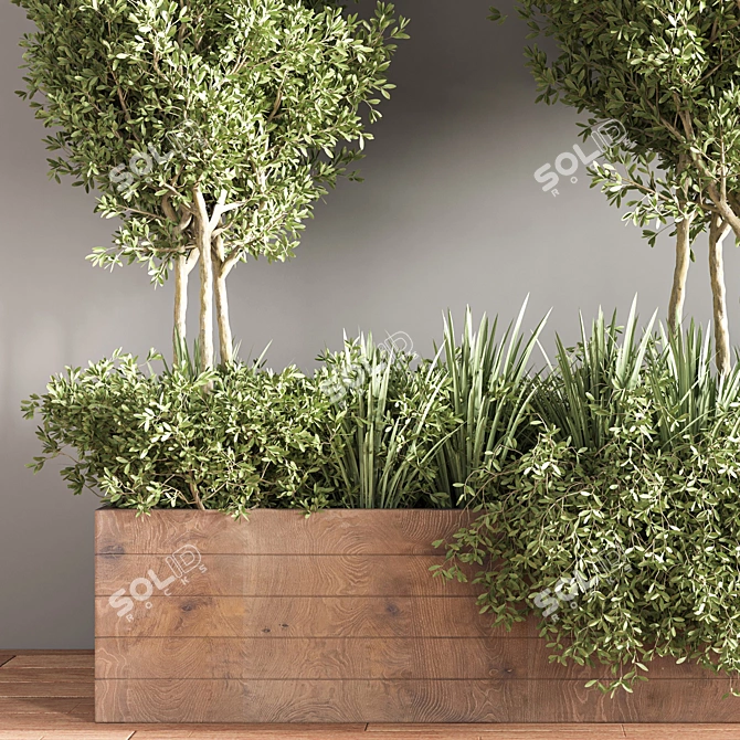 Sleek Indoor Plant Stand 24 3D model image 5