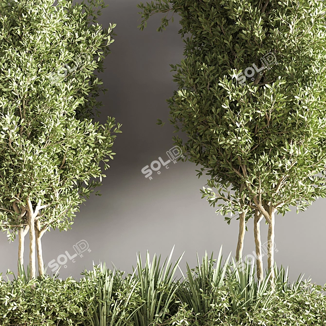 Sleek Indoor Plant Stand 24 3D model image 6