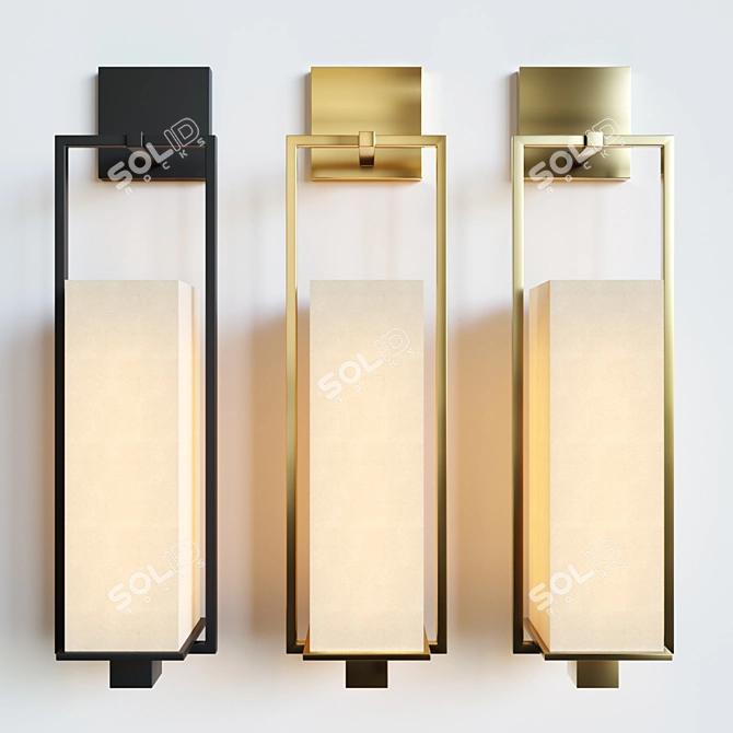 Modern Chic Metro Wall Light 3D model image 2