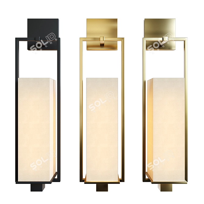 Modern Chic Metro Wall Light 3D model image 4