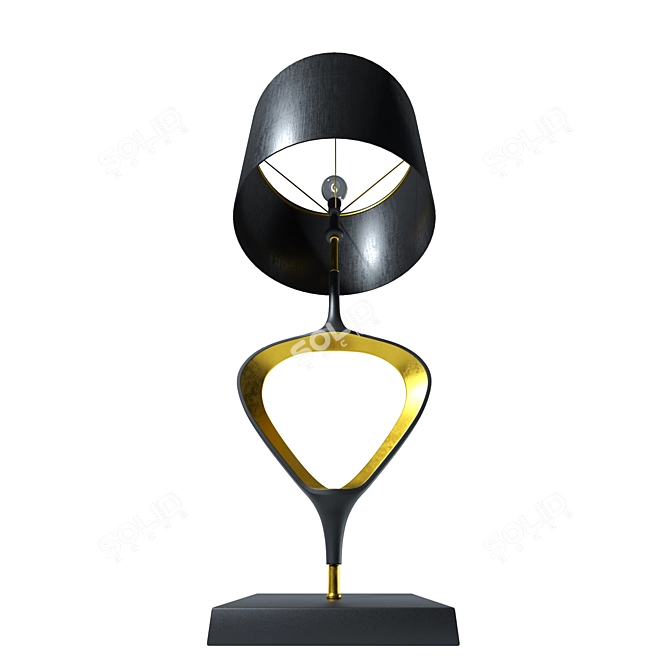 Elegant Crete Copper Table Lamp 3D model image 3