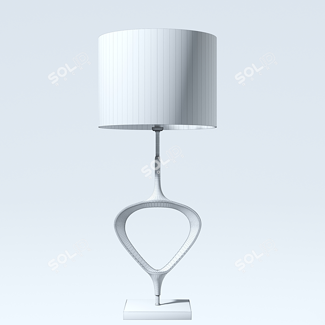 Elegant Crete Copper Table Lamp 3D model image 4