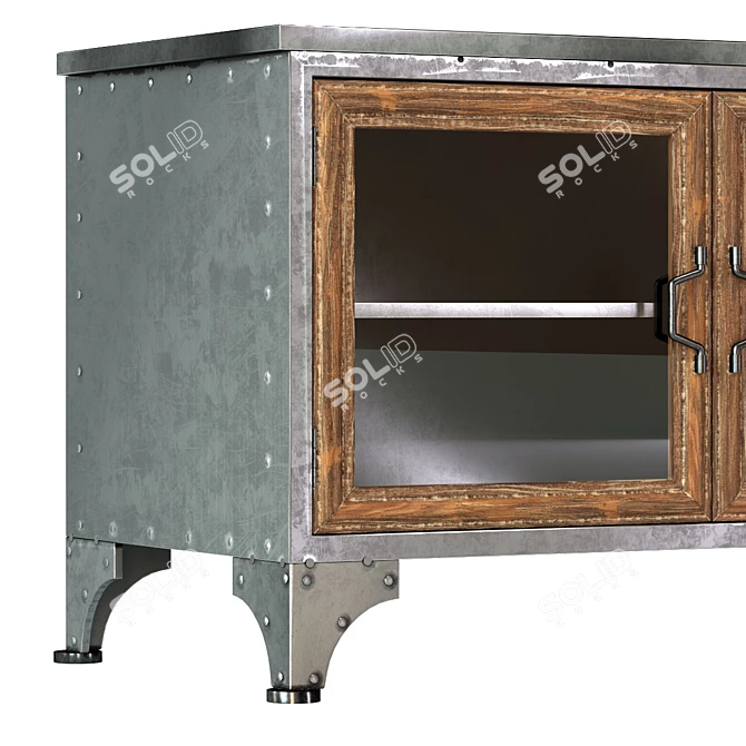 Metal Kontor Lowboard - Stylish and Spacious 3D model image 3