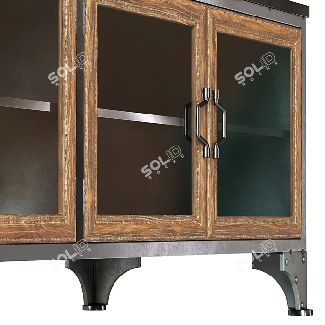 Metal Kontor Lowboard - Stylish and Spacious 3D model image 4