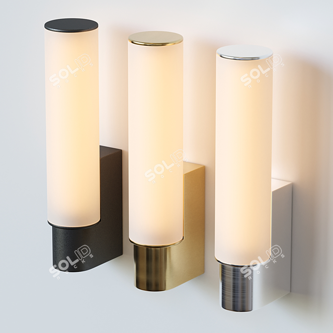 Elegant Kyoto LED Wall Light 3D model image 2