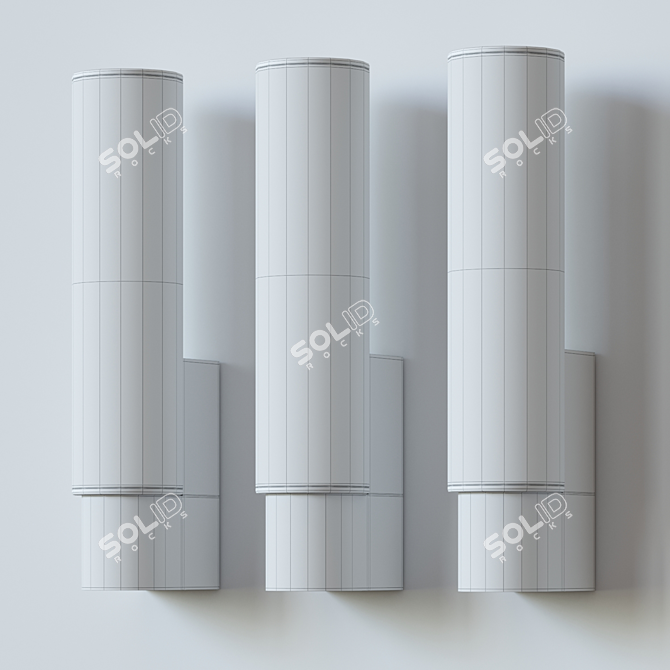 Elegant Kyoto LED Wall Light 3D model image 3