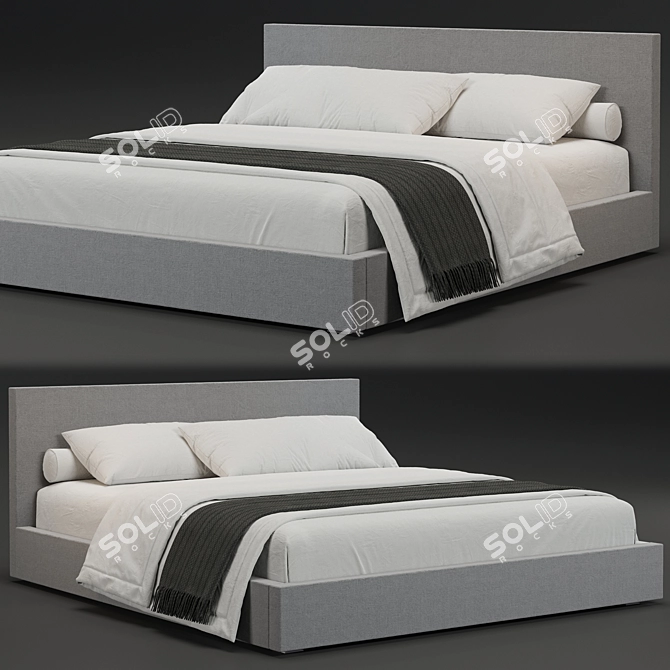 CozyDreams Bed & Pillow Set 3D model image 1