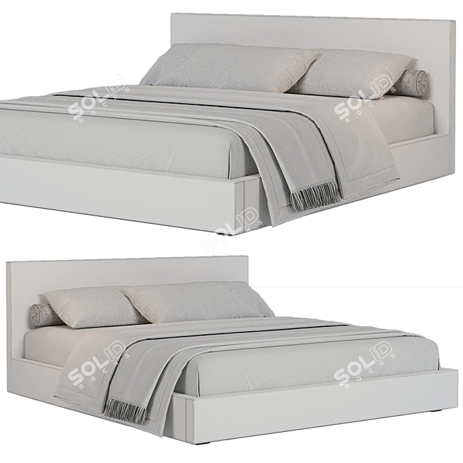 CozyDreams Bed & Pillow Set 3D model image 2