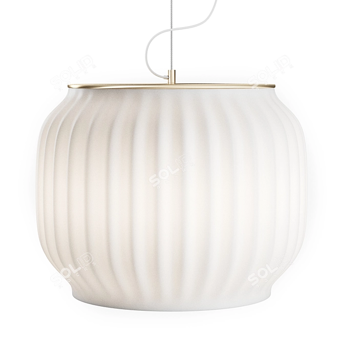 Opalite Pendant Light: Canelé 3D model image 1