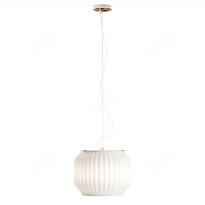 Opalite Pendant Light: Canelé 3D model image 3