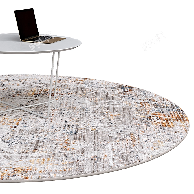 Circular Elegance: No. 223 Circle Rugs 3D model image 2