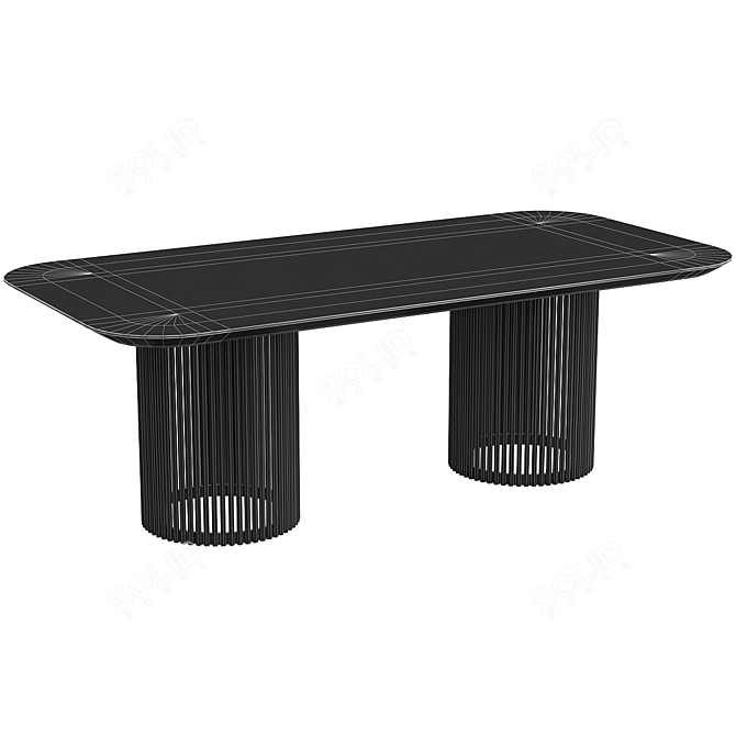 Northfield Dining Table - Modern and Elegant Furniture Piece 3D model image 2