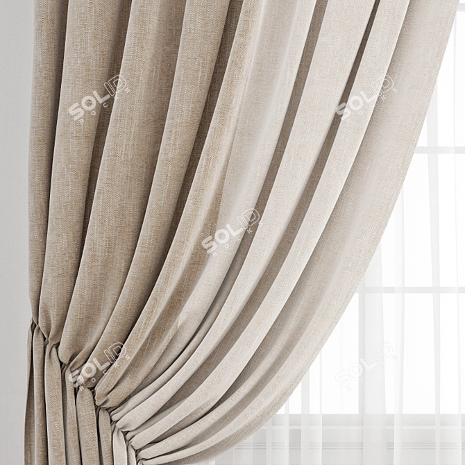 Poly Model Curtain Set 3D model image 7