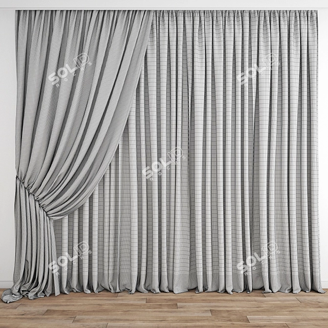 Poly Model Curtain Set 3D model image 8