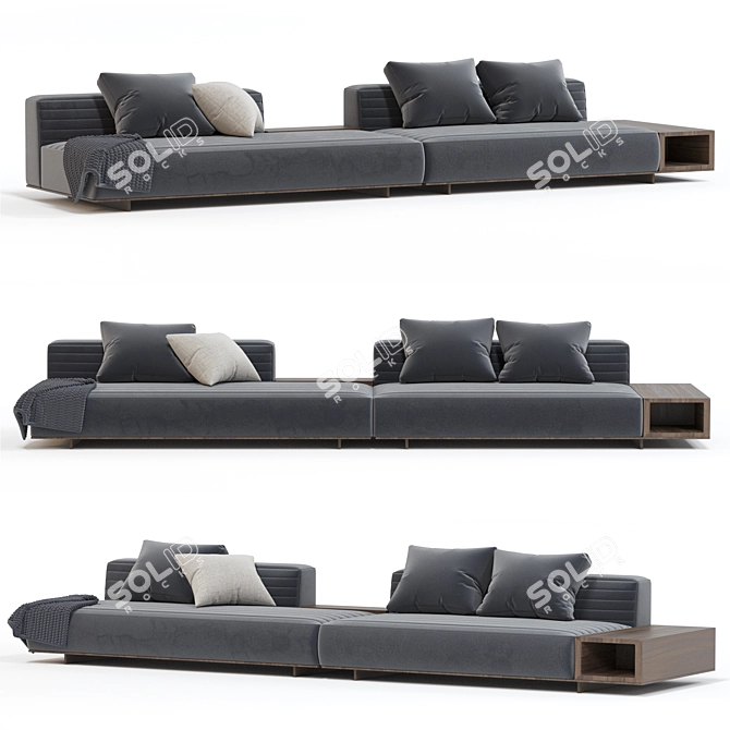 Modern Comfort: Minotti Roger Sofa 3D model image 1