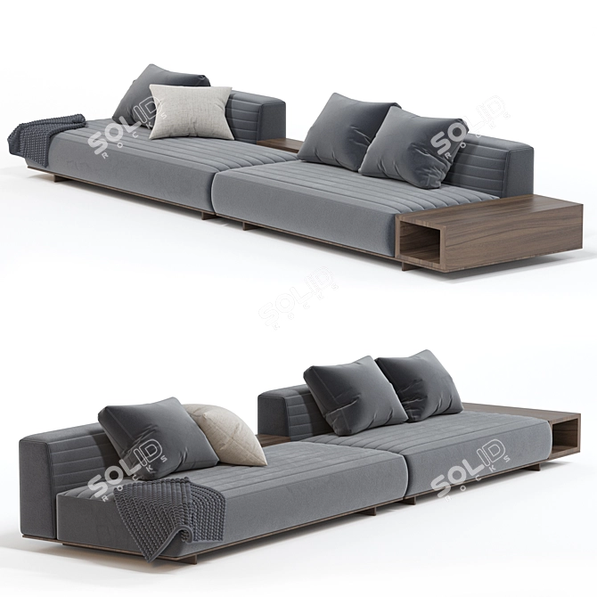 Modern Comfort: Minotti Roger Sofa 3D model image 2