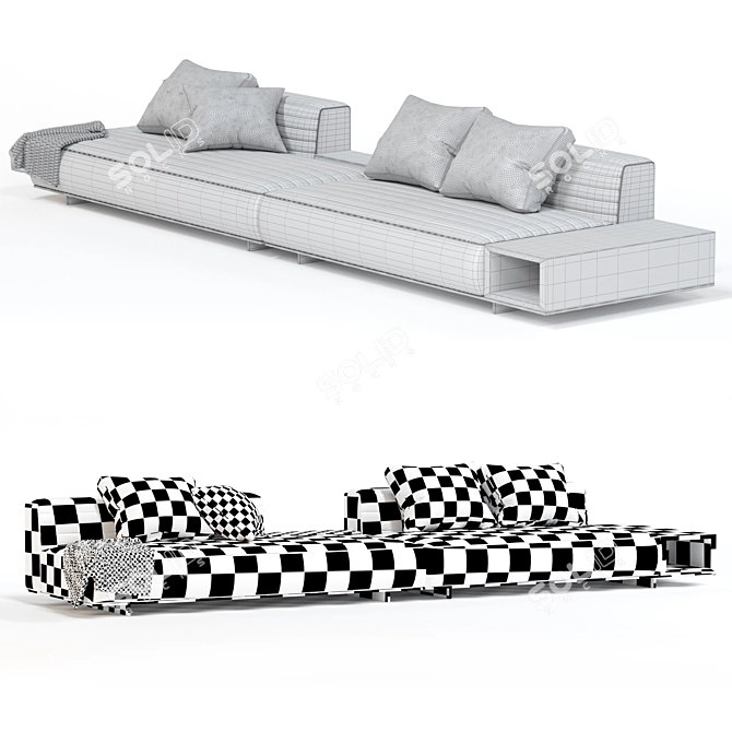 Modern Comfort: Minotti Roger Sofa 3D model image 3