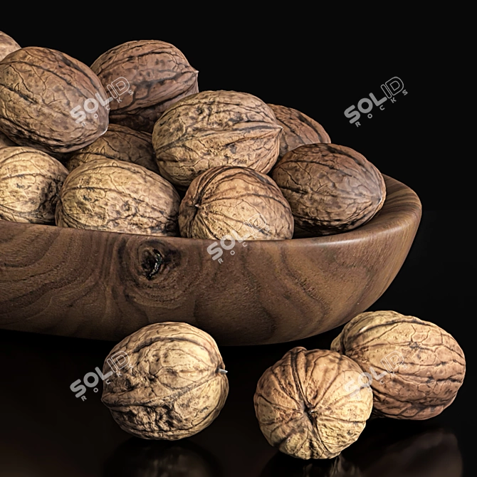 Elegant Walnut Set: 2015 Version 3D model image 5