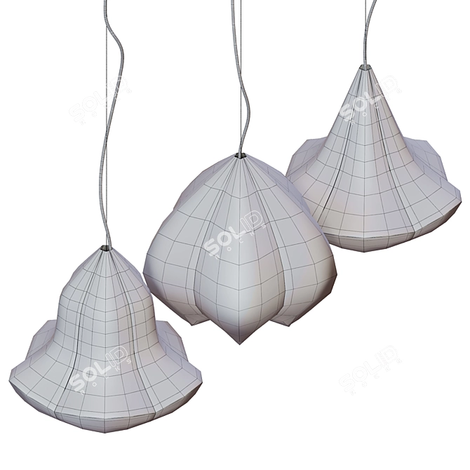 Cherry Blossom Pendant Light 3D model image 5