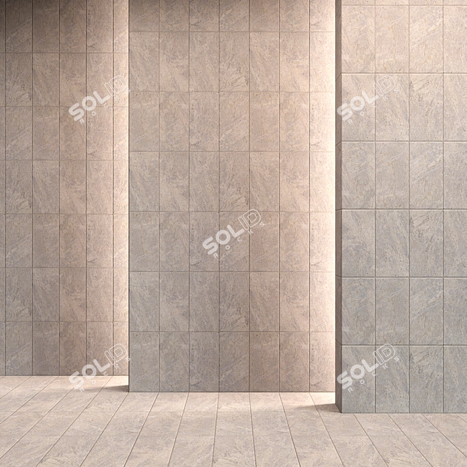 Elegant Marble Tiles 3D model image 2