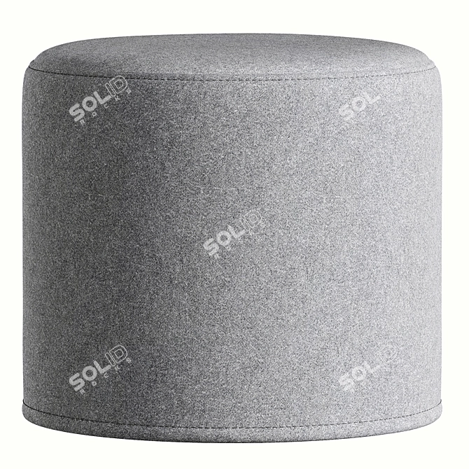 Softline Drum Pouf - Stylish and Comfortable Seating 3D model image 3
