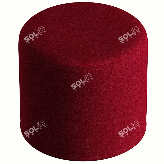Softline Drum Pouf - Stylish and Comfortable Seating 3D model image 5