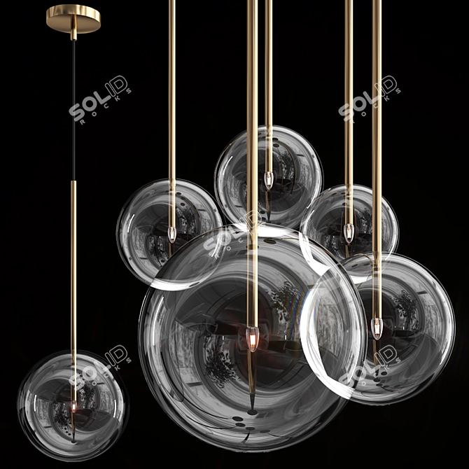 Ethereal Glass Luminaires 3D model image 1