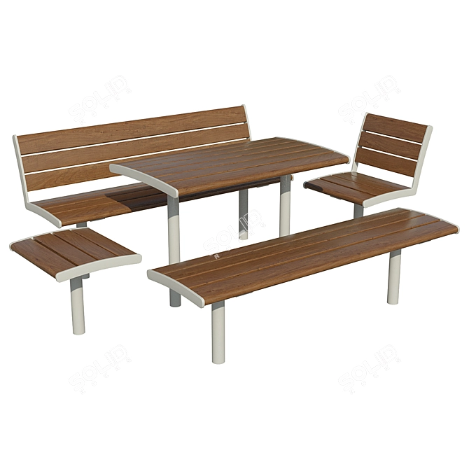 NIFO Outdoor Furniture Set 3D model image 2