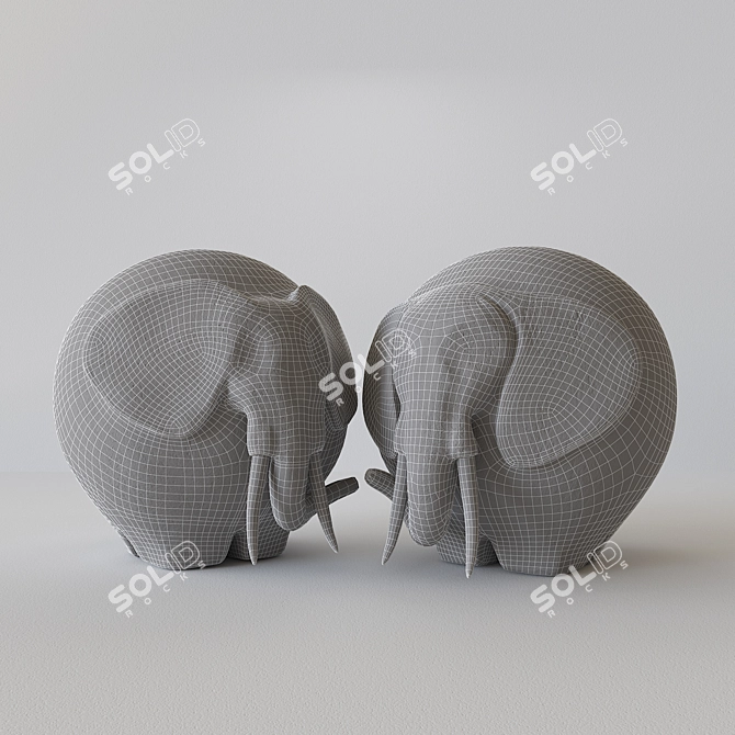  Majestic Elephant Sculpture 3D model image 4