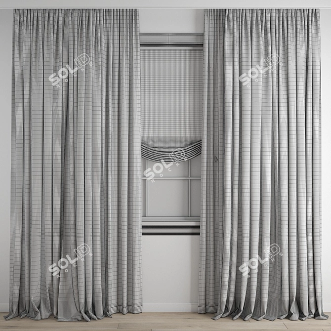 Polygonal Curtain Model - High Quality 3D model image 5