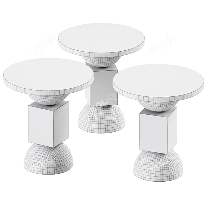 Elegant Ebony End Table 3D model image 2