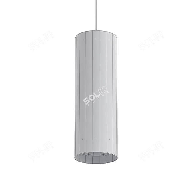 Dual Glass Cylinder Pendant 3D model image 2