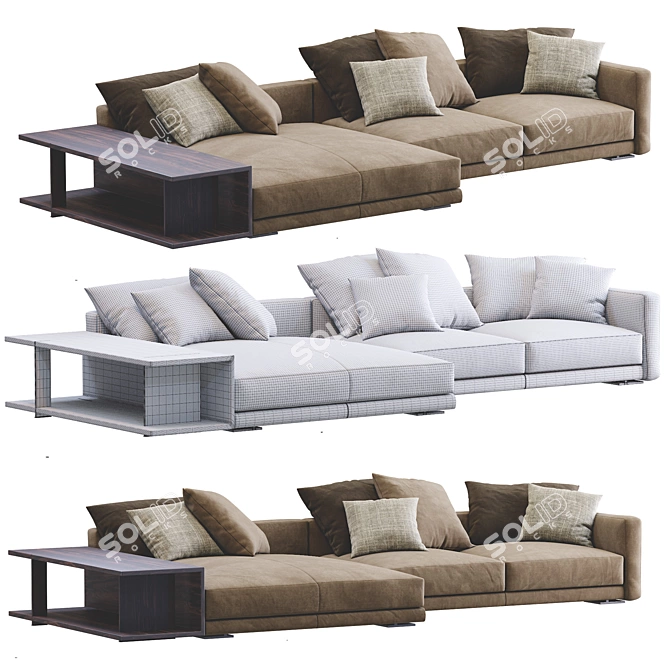 Poliform Bristol: Modern Millimeter Precision Sofa 3D model image 3