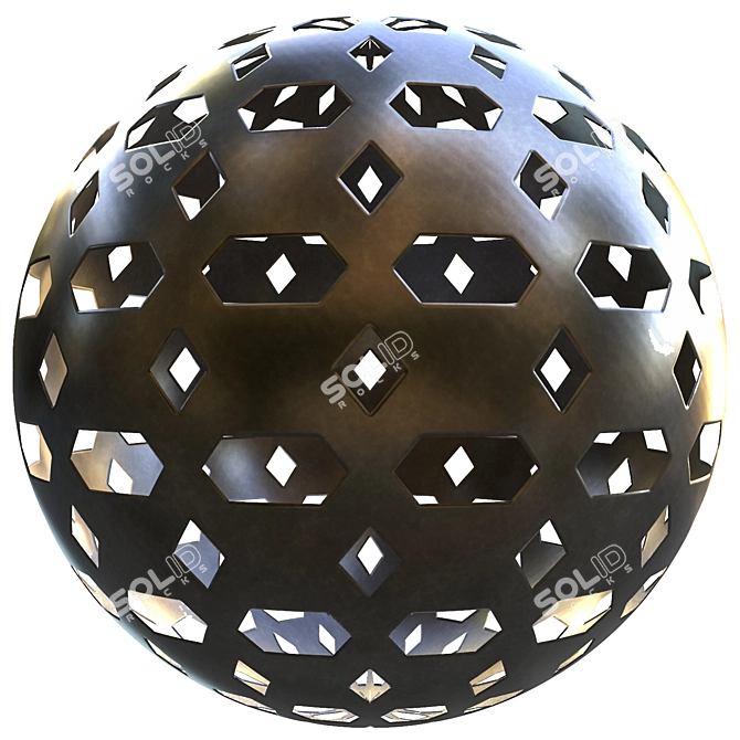 Patterned Aluminum Metal Textures 3D model image 1