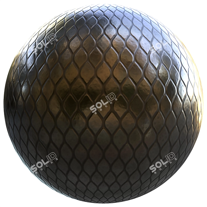 Metallic Patterned Aluminum Textures 3D model image 1