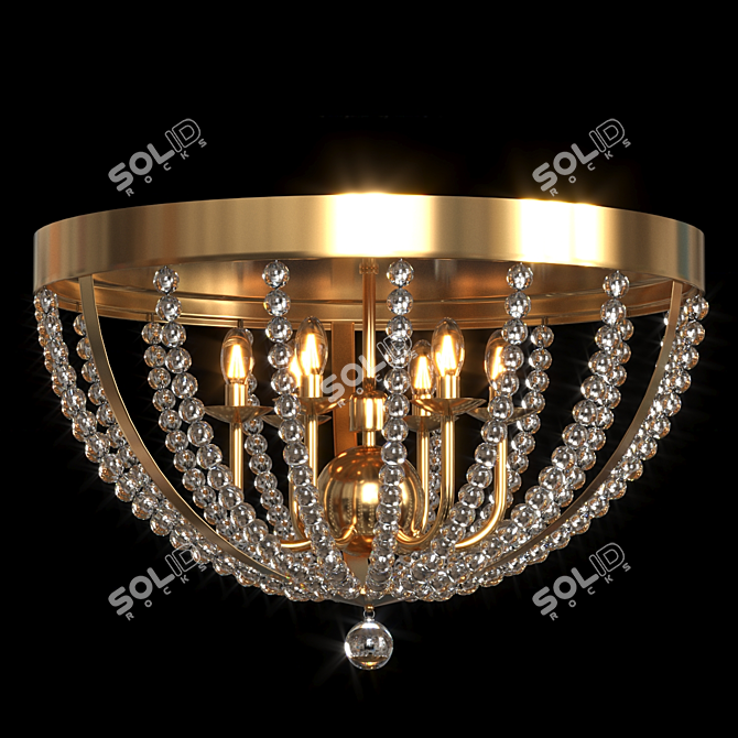 Elegant Roxy 6-Light Ceiling Fixture 3D model image 1