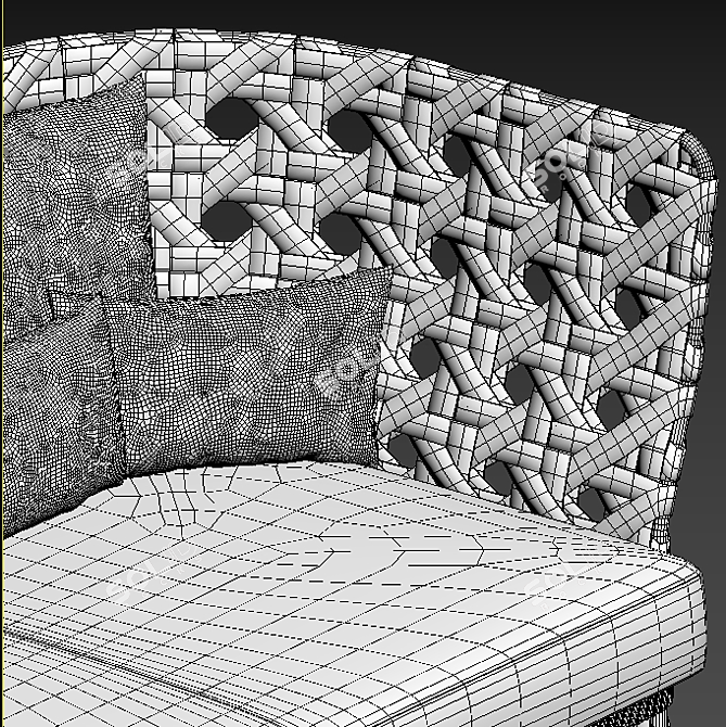 Canasta Sofa - Italian Elegance for Your Home 3D model image 4