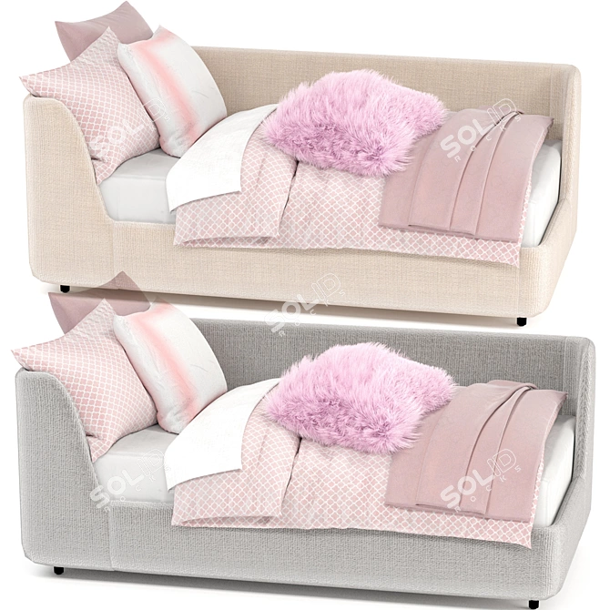 Delavega Children Bed: Contemporary Comfort for Little Ones 3D model image 2