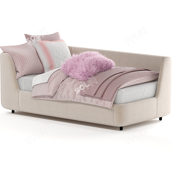 Delavega Children Bed: Contemporary Comfort for Little Ones 3D model image 3