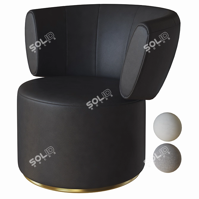 Modern Elegance: Rolf Benz Armchair 684 3D model image 1